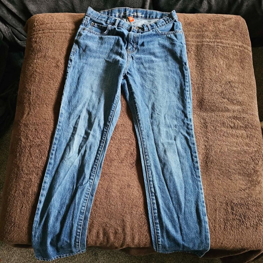 The Children’s Place Boys Jeans Size 16 – Straight Fit Classic Blue Denim